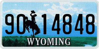 WY license plate 9014848