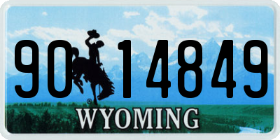 WY license plate 9014849