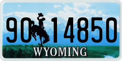 WY license plate 9014850