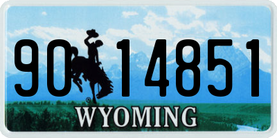 WY license plate 9014851