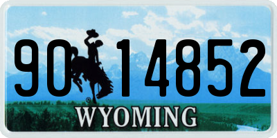 WY license plate 9014852