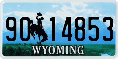 WY license plate 9014853