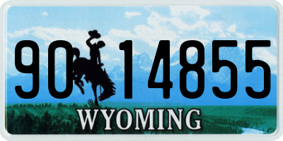 WY license plate 9014855