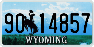 WY license plate 9014857