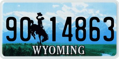 WY license plate 9014863