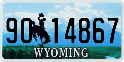 WY license plate 9014867