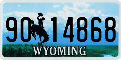 WY license plate 9014868