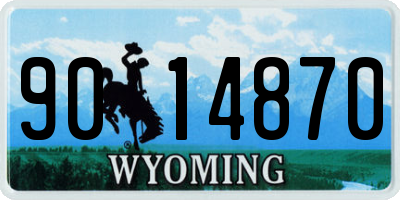 WY license plate 9014870