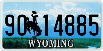 WY license plate 9014885