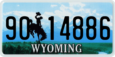 WY license plate 9014886