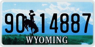 WY license plate 9014887