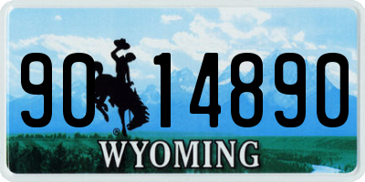 WY license plate 9014890
