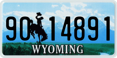 WY license plate 9014891