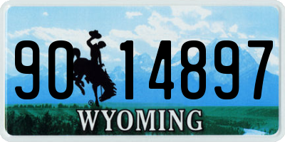 WY license plate 9014897