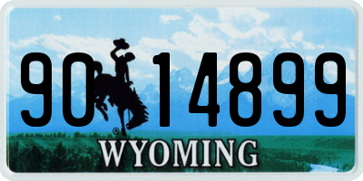 WY license plate 9014899