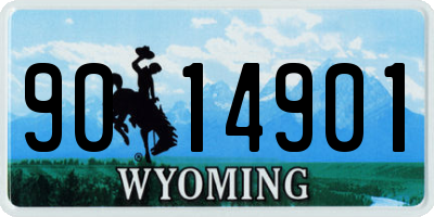 WY license plate 9014901
