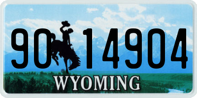 WY license plate 9014904