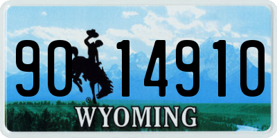 WY license plate 9014910
