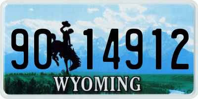 WY license plate 9014912