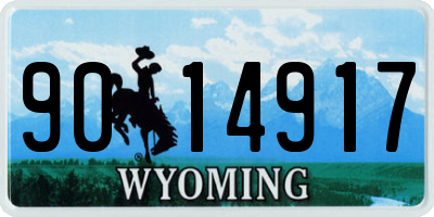 WY license plate 9014917