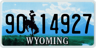 WY license plate 9014927