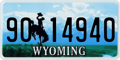 WY license plate 9014940