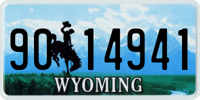 WY license plate 9014941