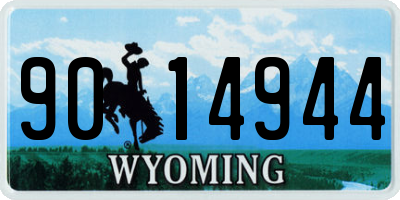 WY license plate 9014944