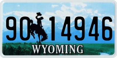 WY license plate 9014946