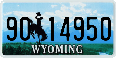 WY license plate 9014950