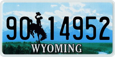 WY license plate 9014952