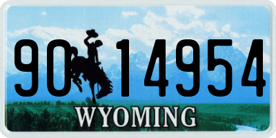 WY license plate 9014954