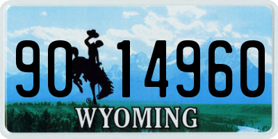 WY license plate 9014960
