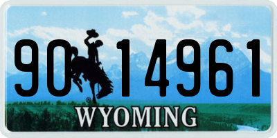 WY license plate 9014961