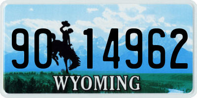 WY license plate 9014962