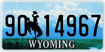 WY license plate 9014967