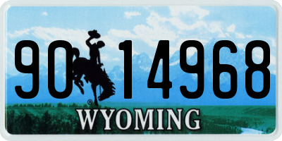 WY license plate 9014968
