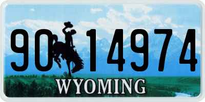WY license plate 9014974