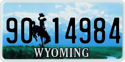 WY license plate 9014984