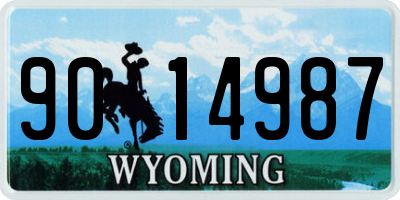 WY license plate 9014987
