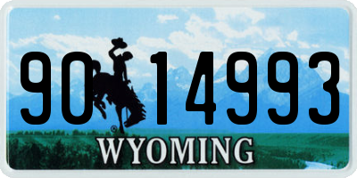 WY license plate 9014993