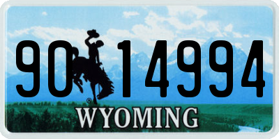 WY license plate 9014994