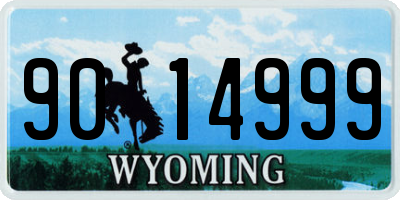 WY license plate 9014999