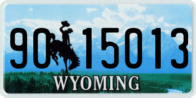 WY license plate 9015013