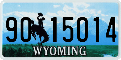 WY license plate 9015014