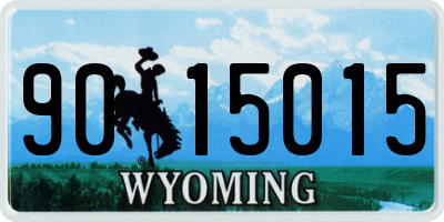 WY license plate 9015015