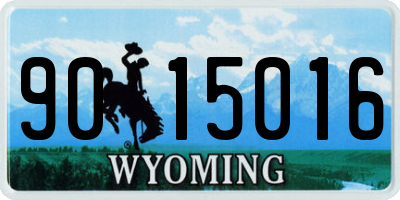 WY license plate 9015016