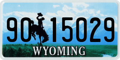WY license plate 9015029