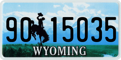 WY license plate 9015035