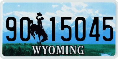 WY license plate 9015045